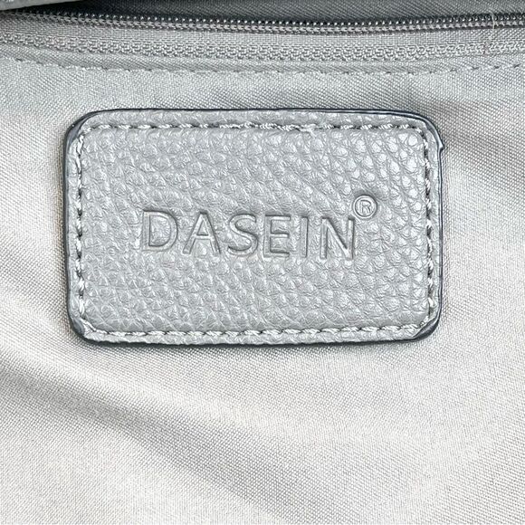 Dasein Women’s Handbag Satchel Top Handle Purse Gray - Picture 7 of 15